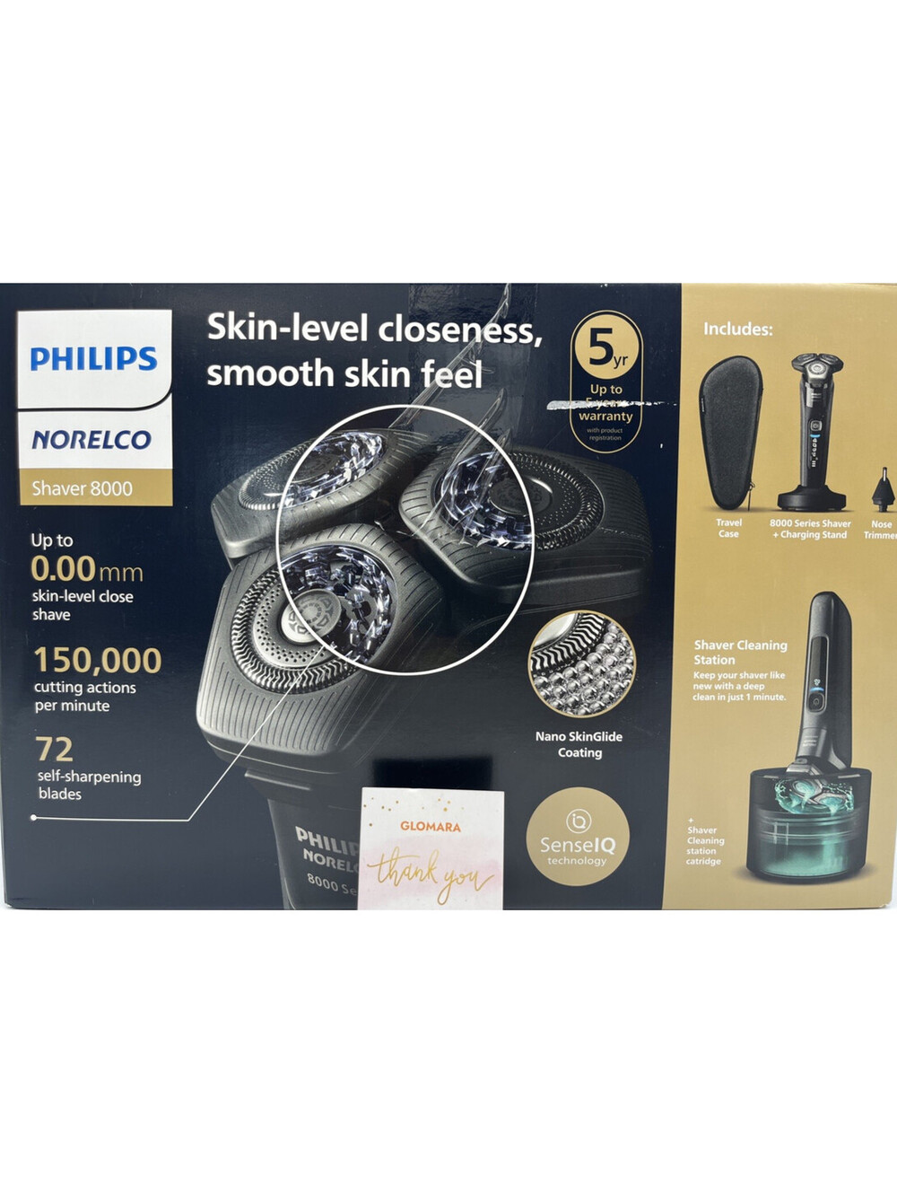 Philips Norelco Shaver 8000 Electric Shaver SenseIQ Technology Black